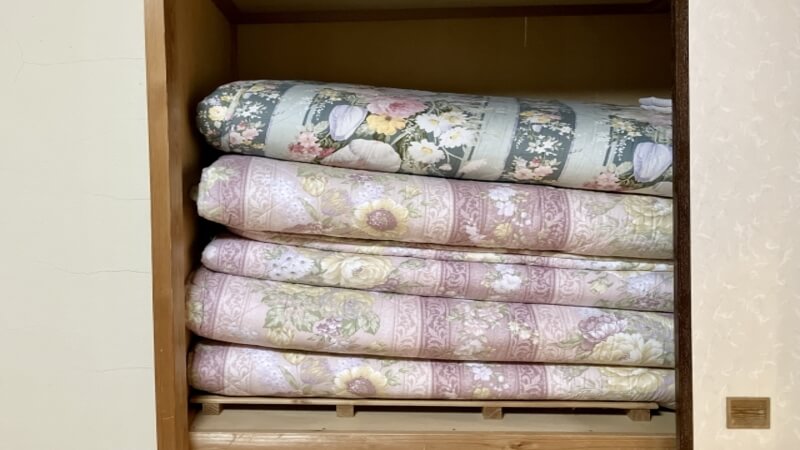 押し入れにしまってある布団