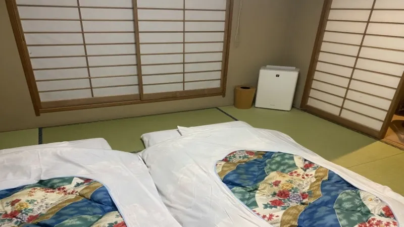 和室に敷かれている布団2組